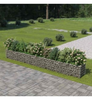 Gabionen-Hochbeet Verzinkter Stahl 450×50×50 cm