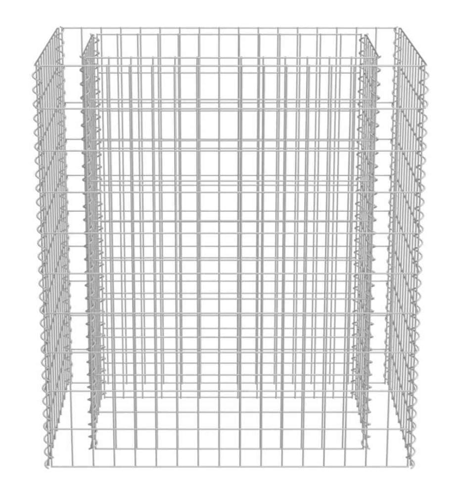 Lit surélevé à gabion Acier galvanisé 90x50x100 cm