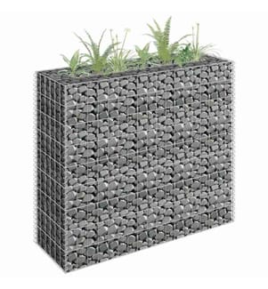 Gabionen-Hochbeet Verzinkter Stahl 90×30×90 cm