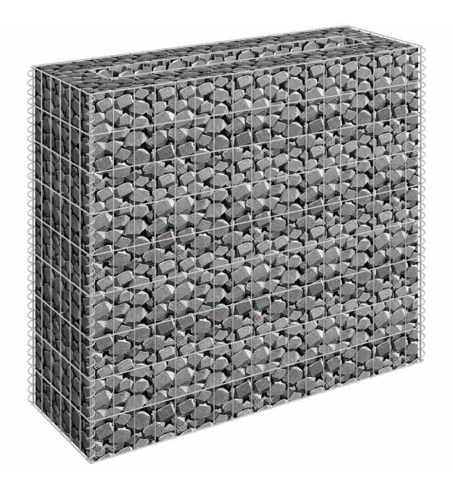 Gabionen-Hochbeet Verzinkter Stahl 90×30×90 cm