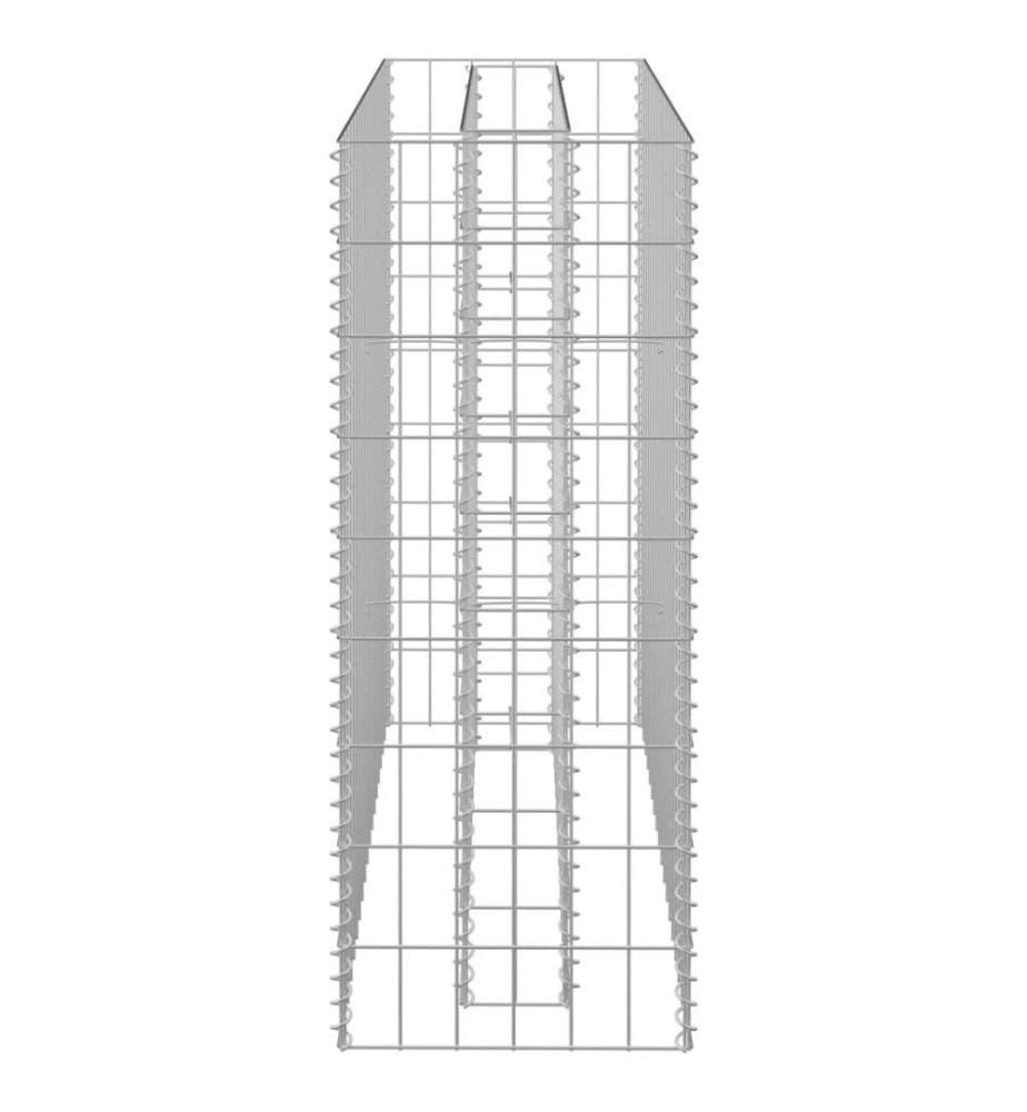 Gabionen-Hochbeet Verzinkter Stahl 90×30×90 cm