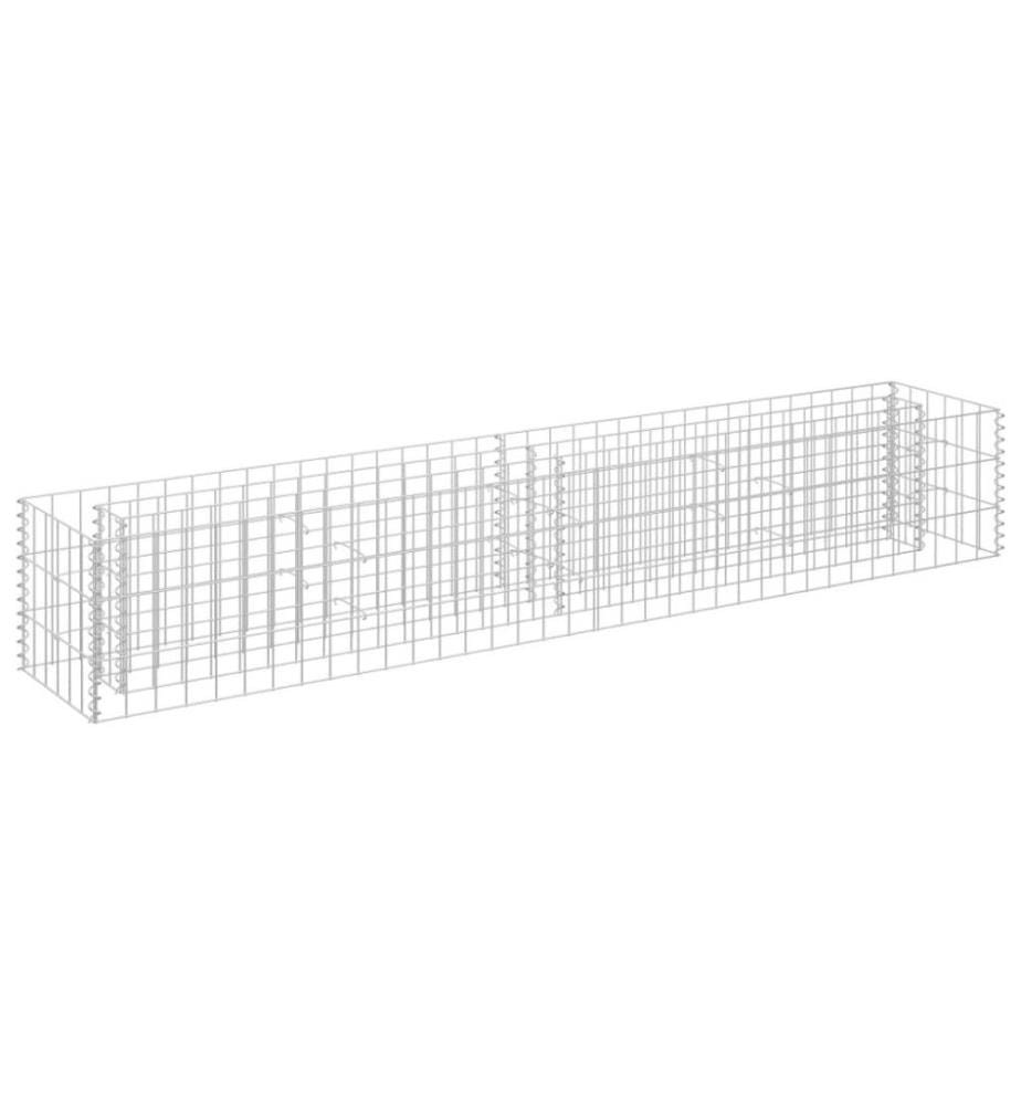 Gabionen-Hochbeet Verzinkter Stahl 180×30×30 cm
