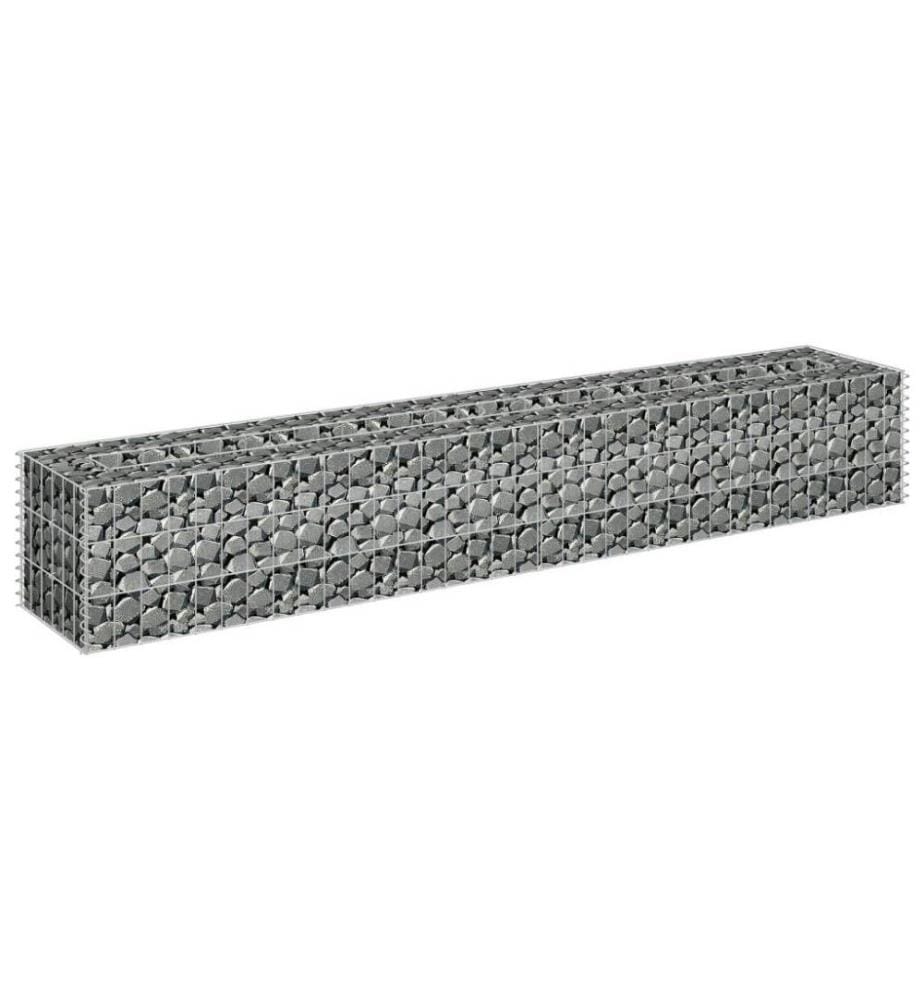 Gabionen-Hochbeet Verzinkter Stahl 180×30×30 cm