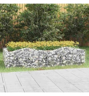 Gabionen-Hochbeet mit Hochbogen 200x100x50 cm Verzinktes Eisen