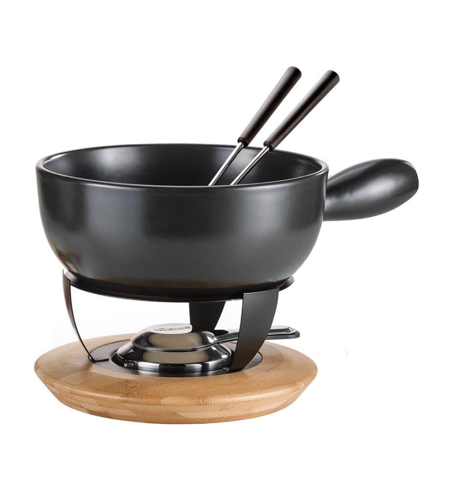 Set per fonduta di formaggio in bambù