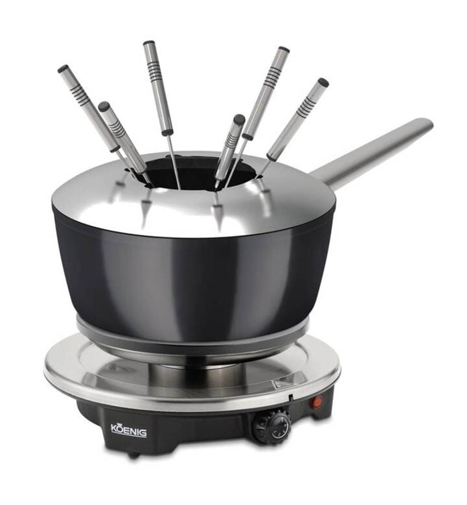 Fondue-Set à fondue One for All - Argenté et Noir