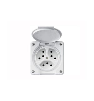 Hager - NUP-Steckdosen robusto 3xT13 mit Klappdeckel