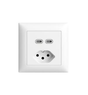 FELLER - EDIZIOdue Steckdose 2x USB-C 3 A, 15 W