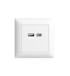 FELLER - EDIZIOdue USB-Ladesteckdose USB A+C, 18 W, UP