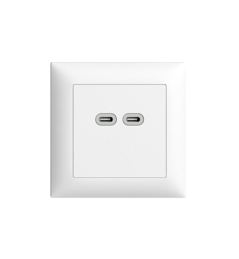 FELLER - EDIZIOdue USB-Ladesteckdose 2x USB C, 18 W, UP