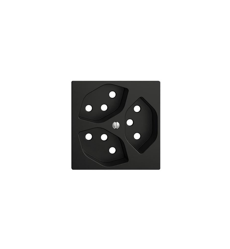 FELLER - EDIZIOdue Set de couverture 3x T13, Noir