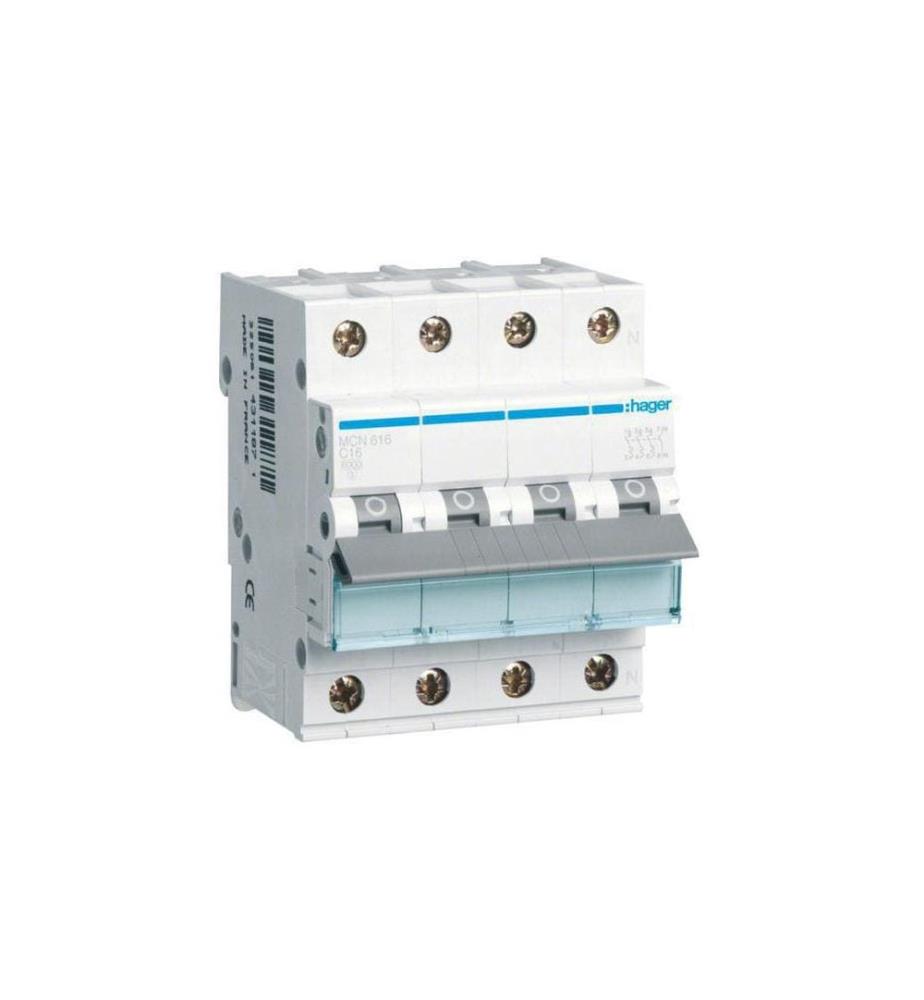 Hager - Leitungsschutzschalter 3P+N 6kA C-16A 4M