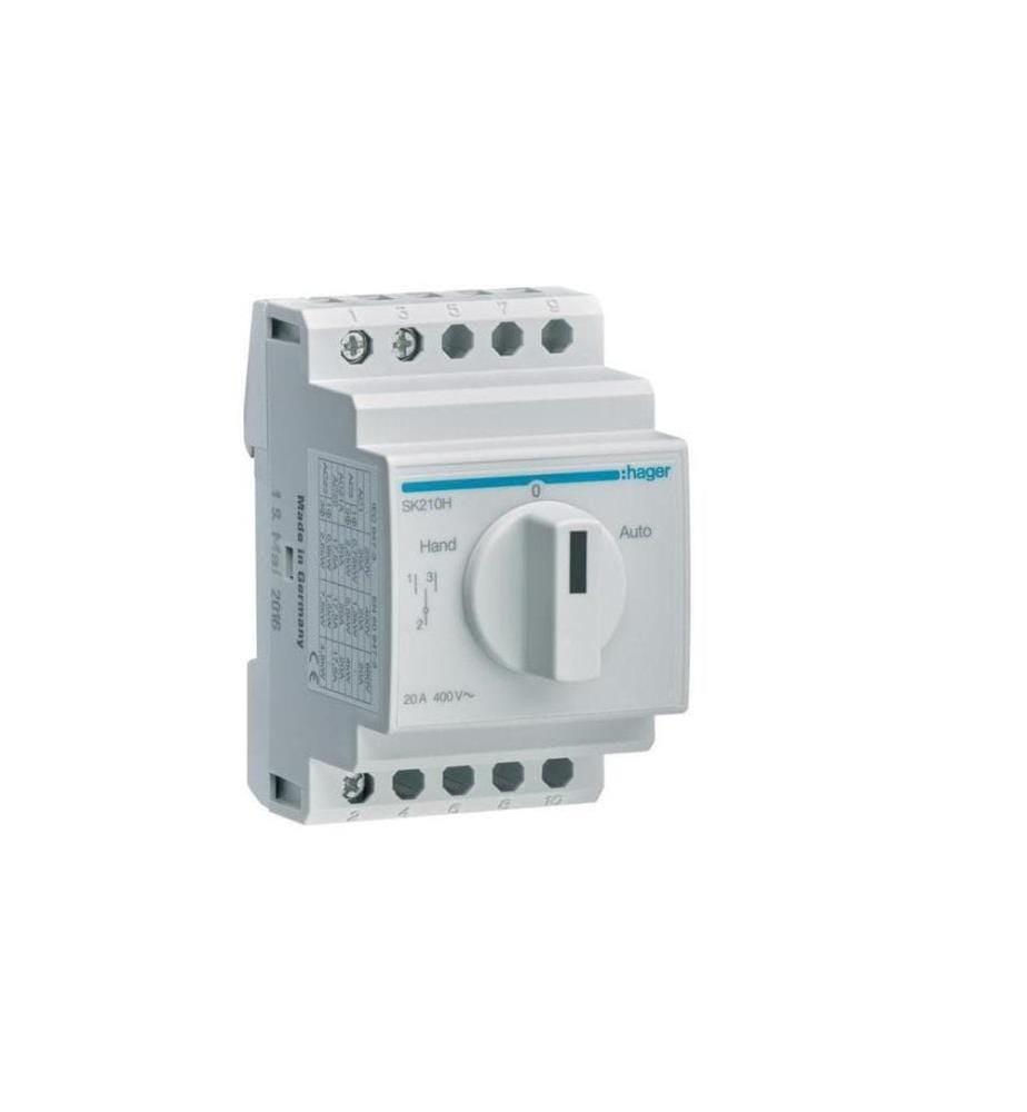 Hager - Interrupteur SK210H 1 pôles Manuel-0-Auto