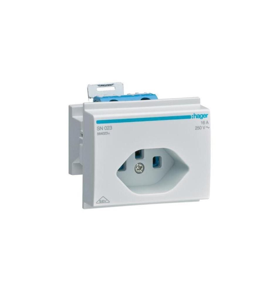 Hager - Steckdose DIN Stdo 1xT23 Schweiz