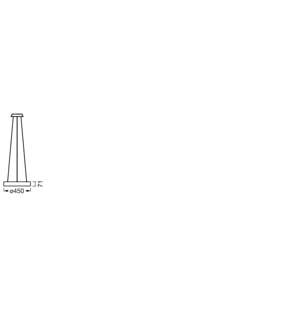 LEDVANCE - Lampe suspendue Sun@Home Circular, 18.5W, 2200-5000K, argenté