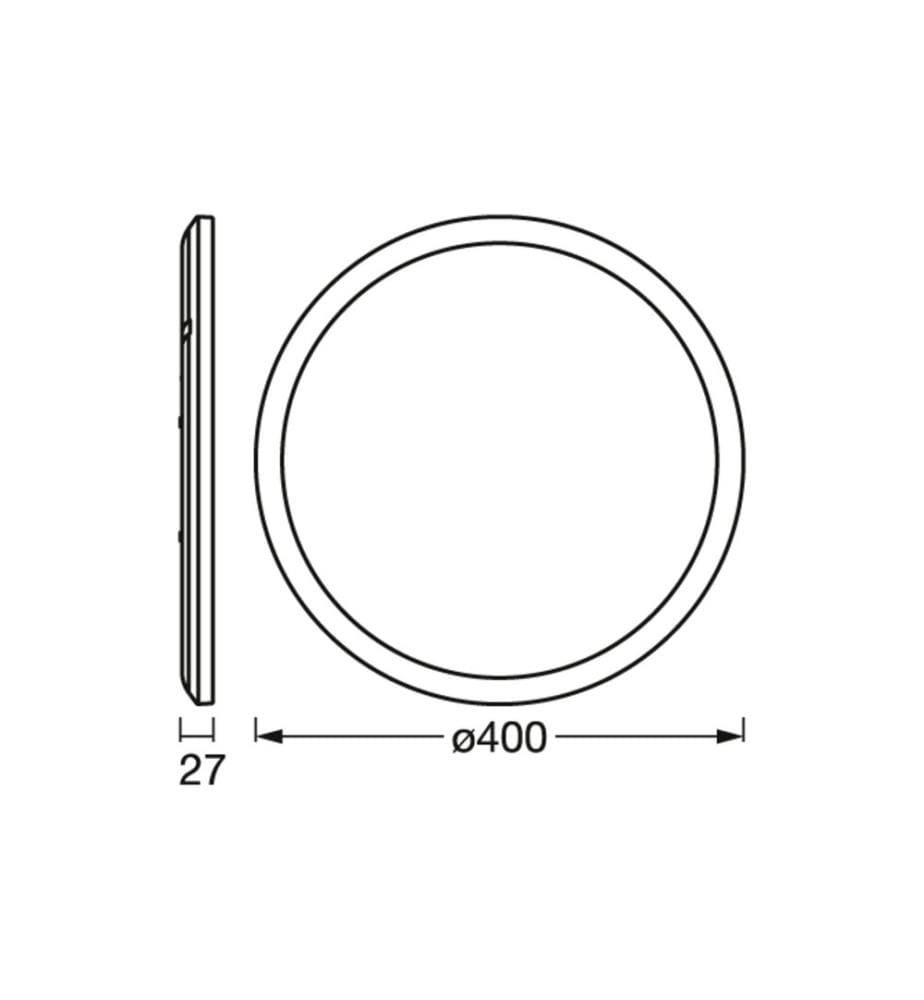 LEDVANCE - Plafonnier Orbis Ultra Slim, Ø 40 cm, 3000K, blanc