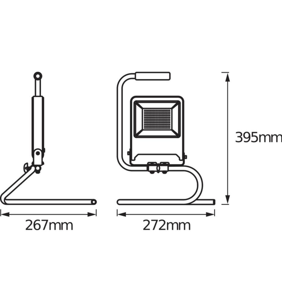LEDVANCE - Scheinwerfer Worklight S-Stand CH Plug, 50 W, 4000K, 4500lm