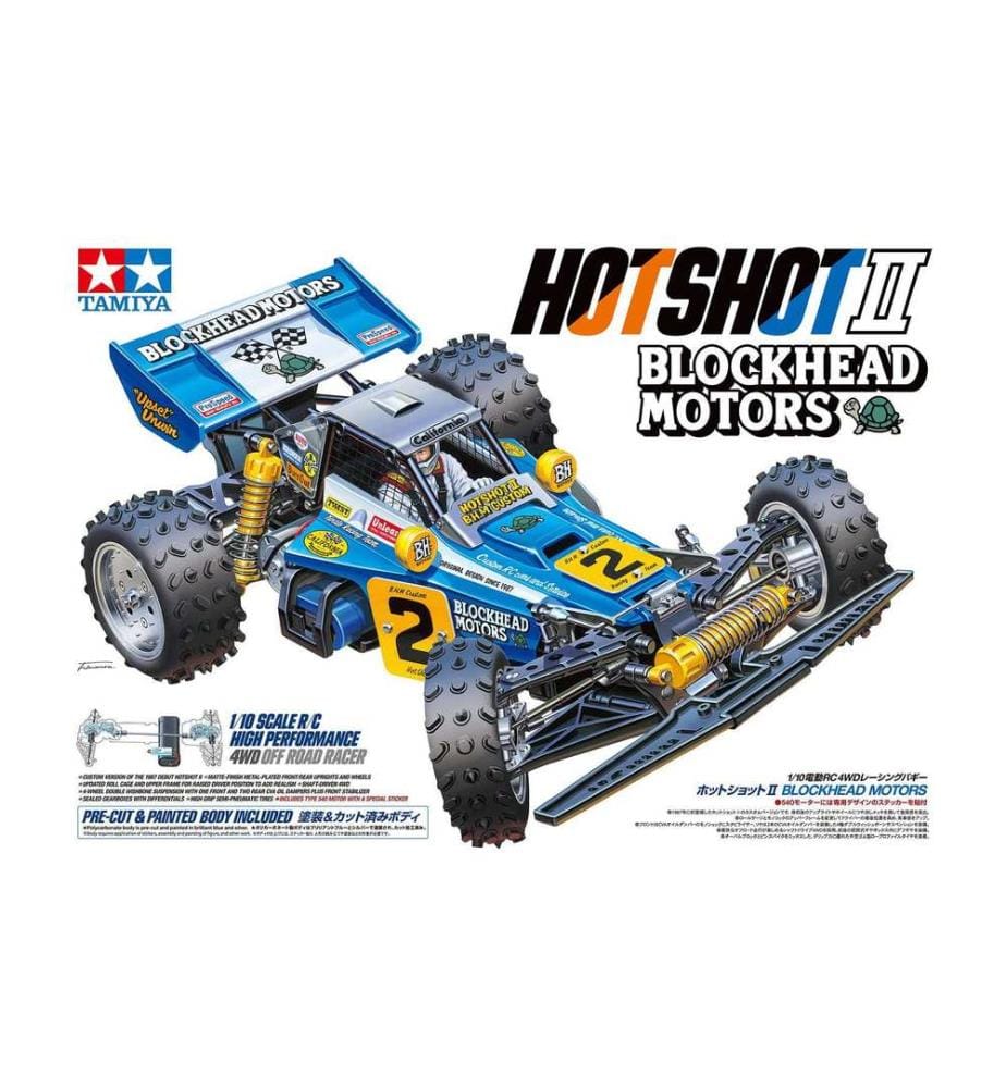 TAMIYA - Buggy Hotshot II Blockhead Motors, 4WD, kit de construction, 1:10