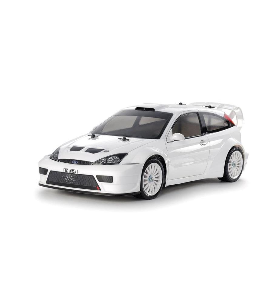 TAMIYA - Voiture de tourisme Ford Focus RS Custom TT-02 Blanc, kit de construction, 1:10