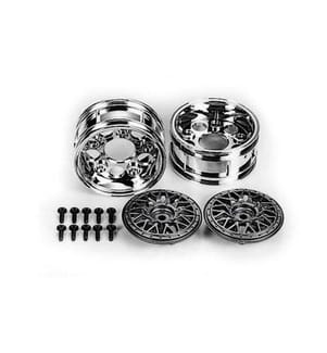 TAMIYA - Jantes BBS, en deux parties, 30 mm, argent 2 pièces, 1:10