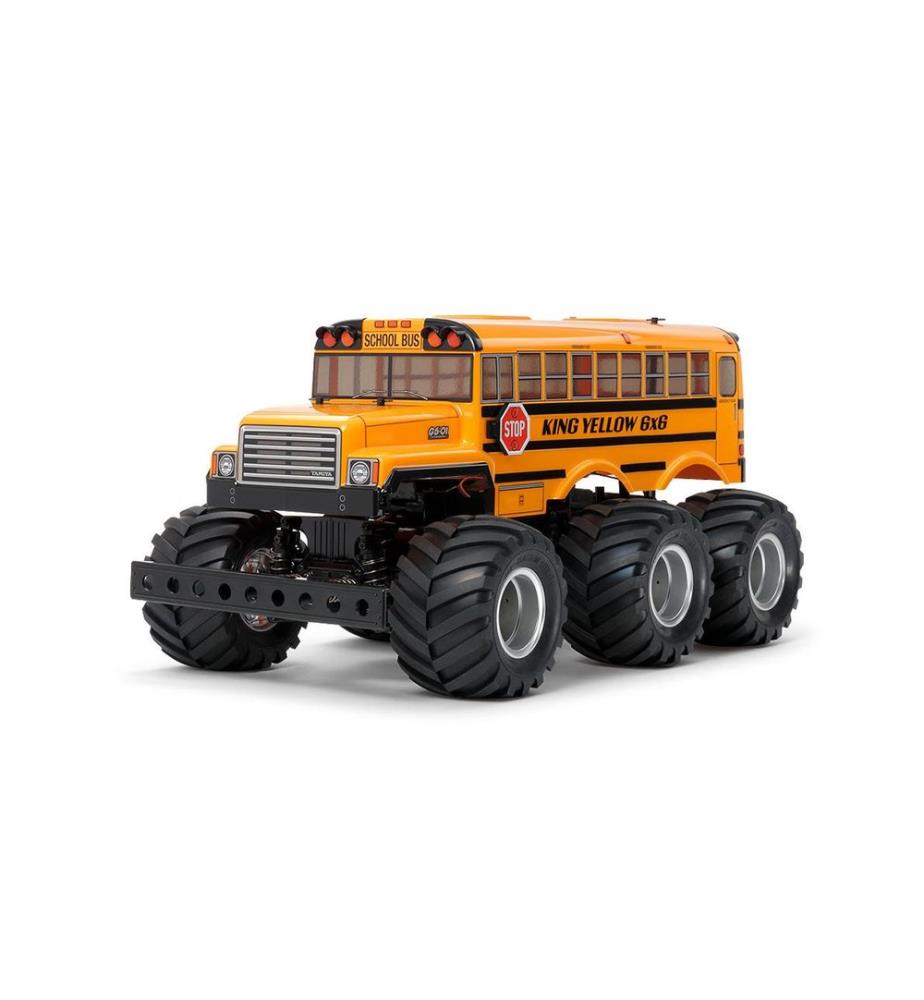 TAMIYA - Monster Truck King Yellow 6x6 G6-01 Kit de construction, 1:18