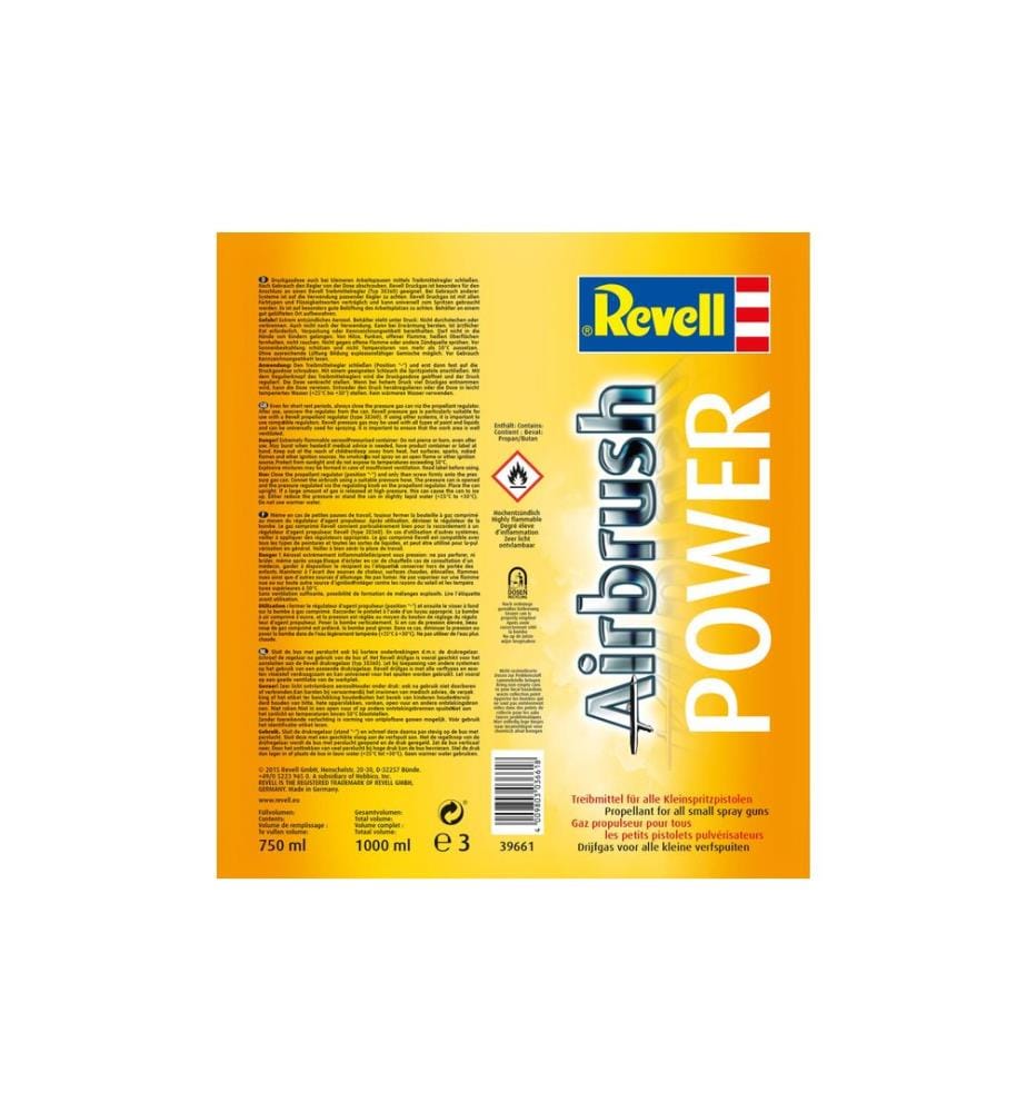 Revell - Flacon d'air comprimé Airbrush Power 750 ml