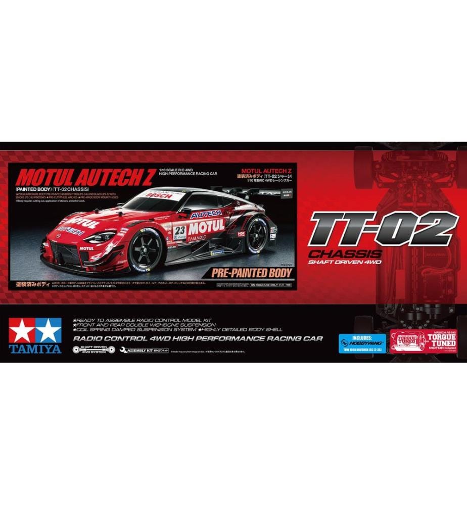 TAMIYA - Nissan Motul Autech TT-02 Z Painted Body 4WD Kit de construction, 1:10