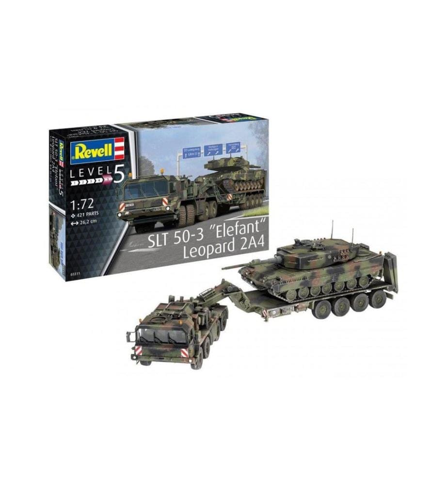 Revell - Kits de montage SLT 50-3 Elefant + Leopard 2A4 1:72