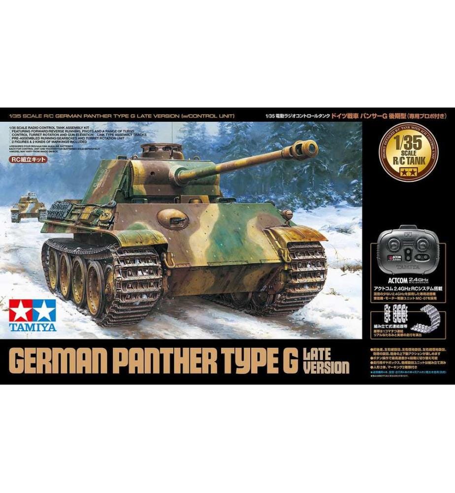 TAMIYA - Tank German Panther Type G Late Version Kit de construction, 1:35