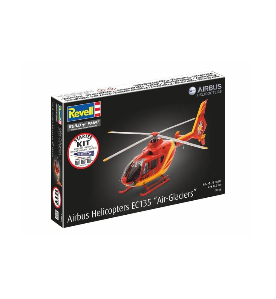 Revell - Kit de démarrage Airbus Helicopters EC135 Air-Glaciers 1:72