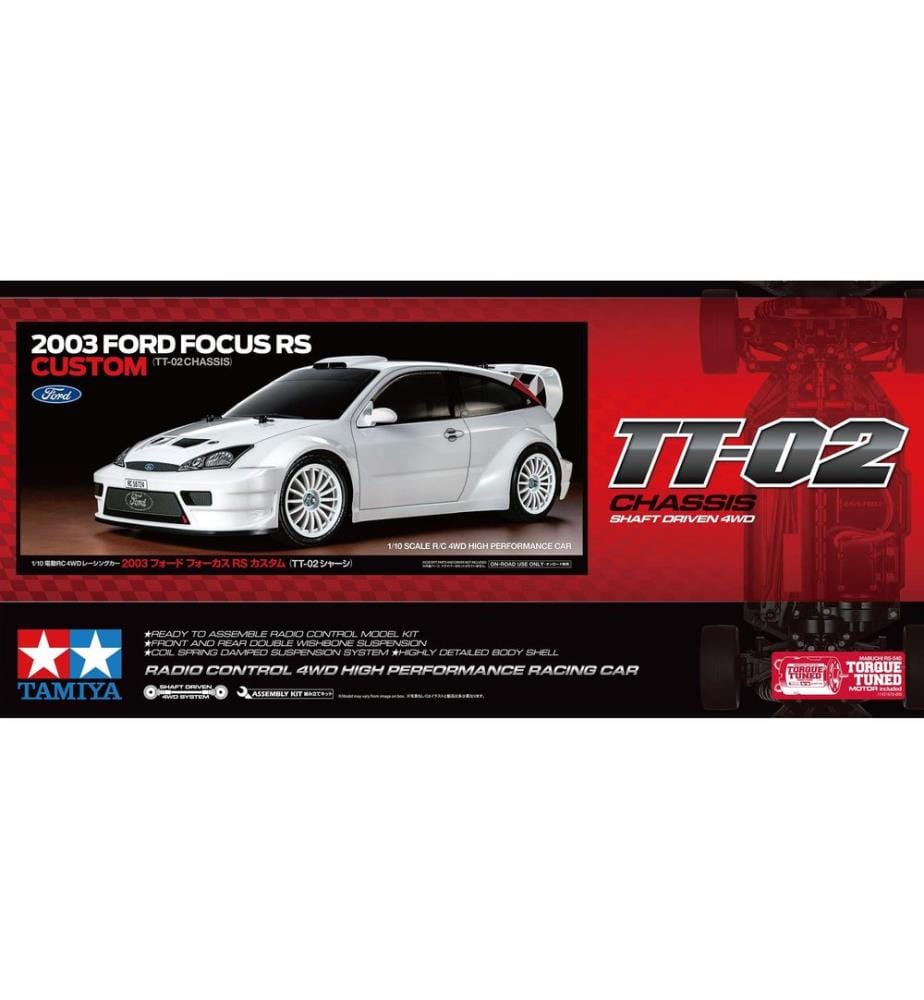 TAMIYA - Tourenwagen Ford Focus RS Custom TT-02 Bausatz 1:10