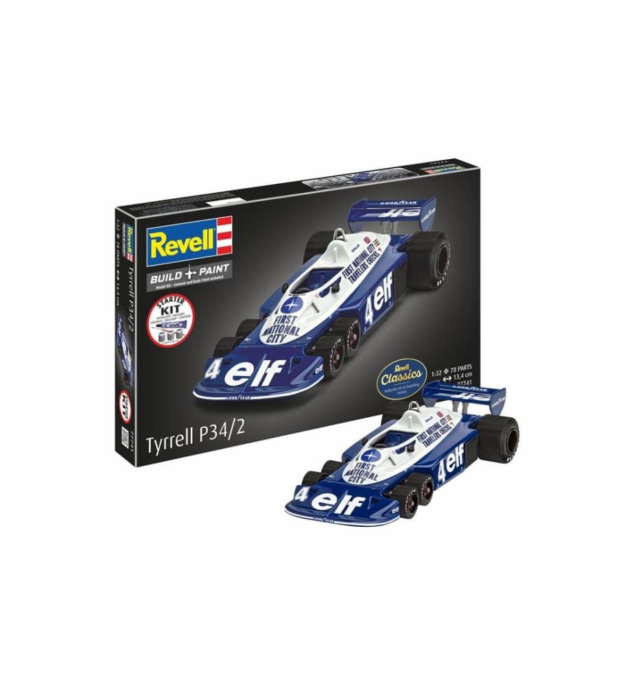 Revell - Kit de démarrage Tyrrell P34/2 6-Wheeler 1:32