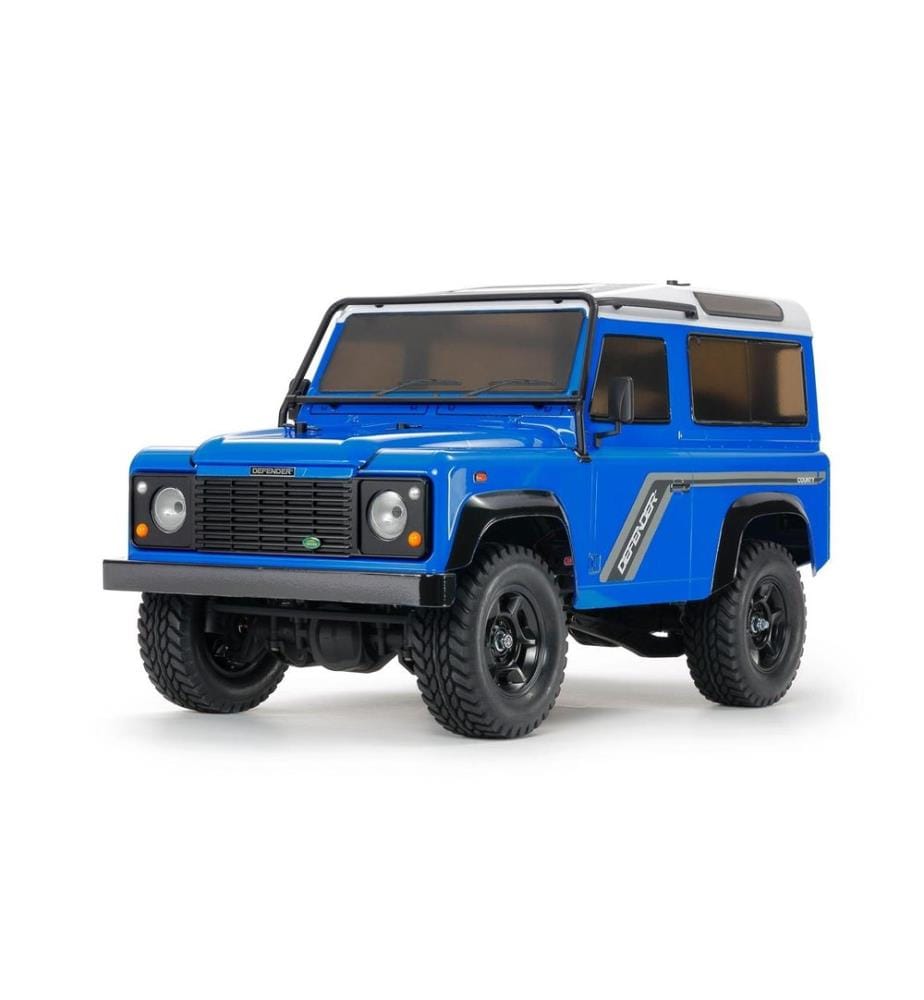 TAMIYA - Scale Crawler Land Rover Defender D90 bleu, CC-02 1:10, kit de construction