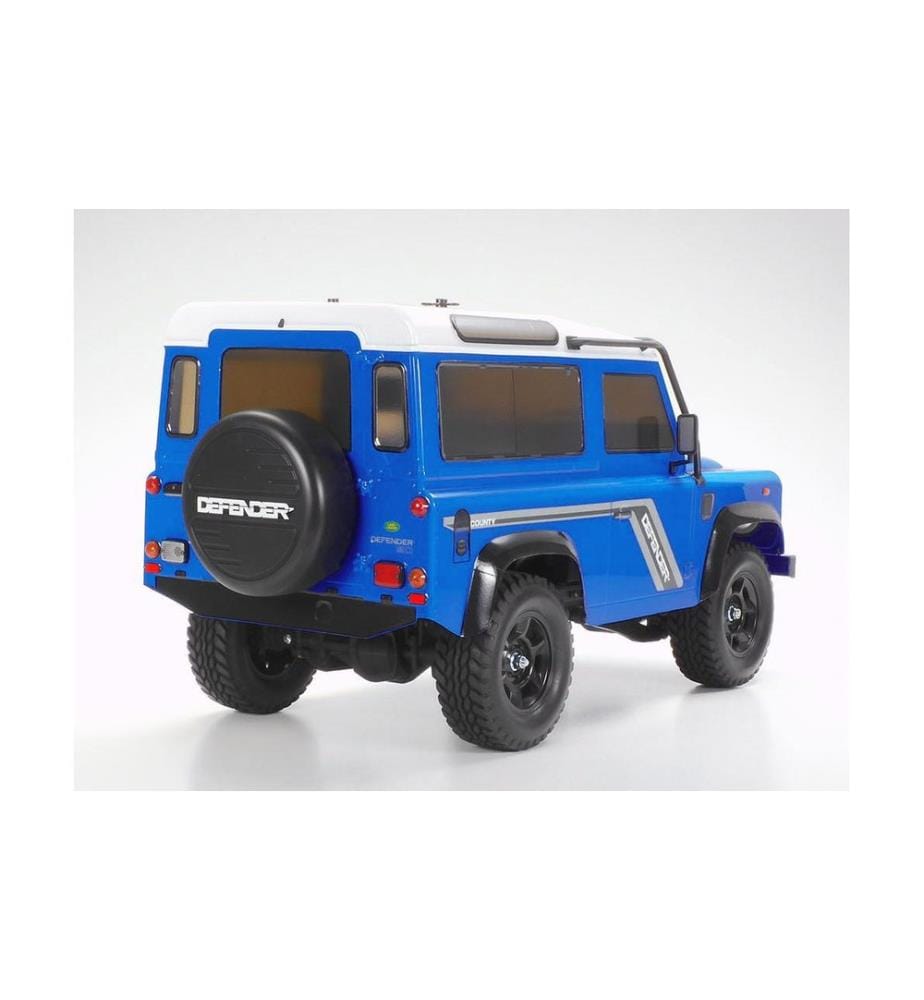 TAMIYA - Scale Crawler Land Rover Defender D90 bleu, CC-02 1:10, kit de construction