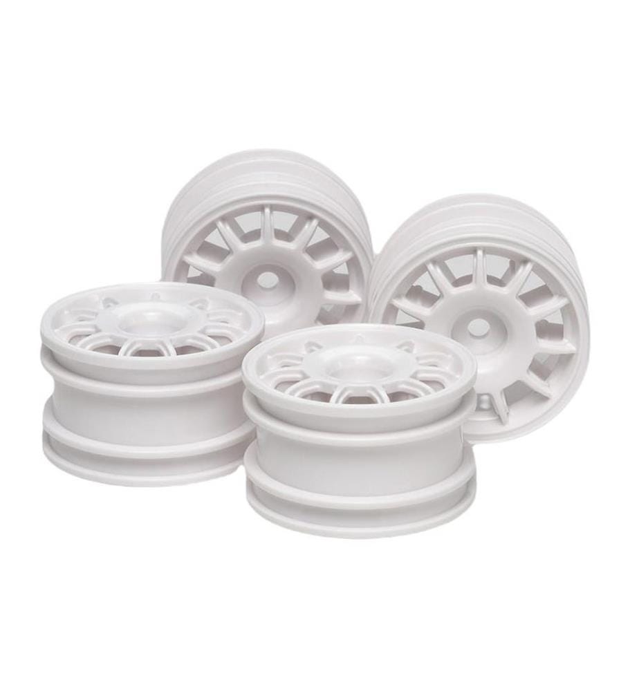 TAMIYA - Jantes 11 rayons, blanc, 24 mm, châssis M 1:10, 4 pièces