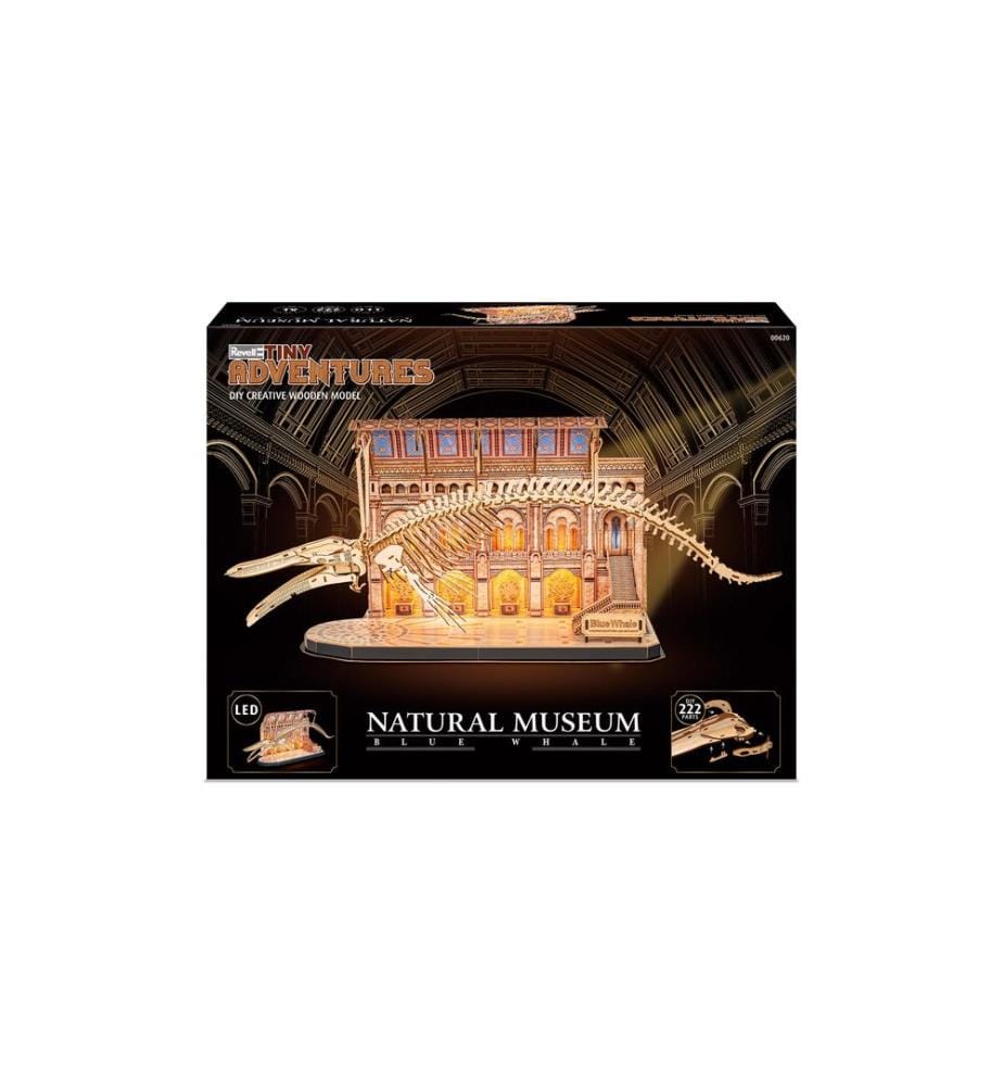 Revell - Tiny Adventures - Musée naturel de la baleine bleue Miniature, bois