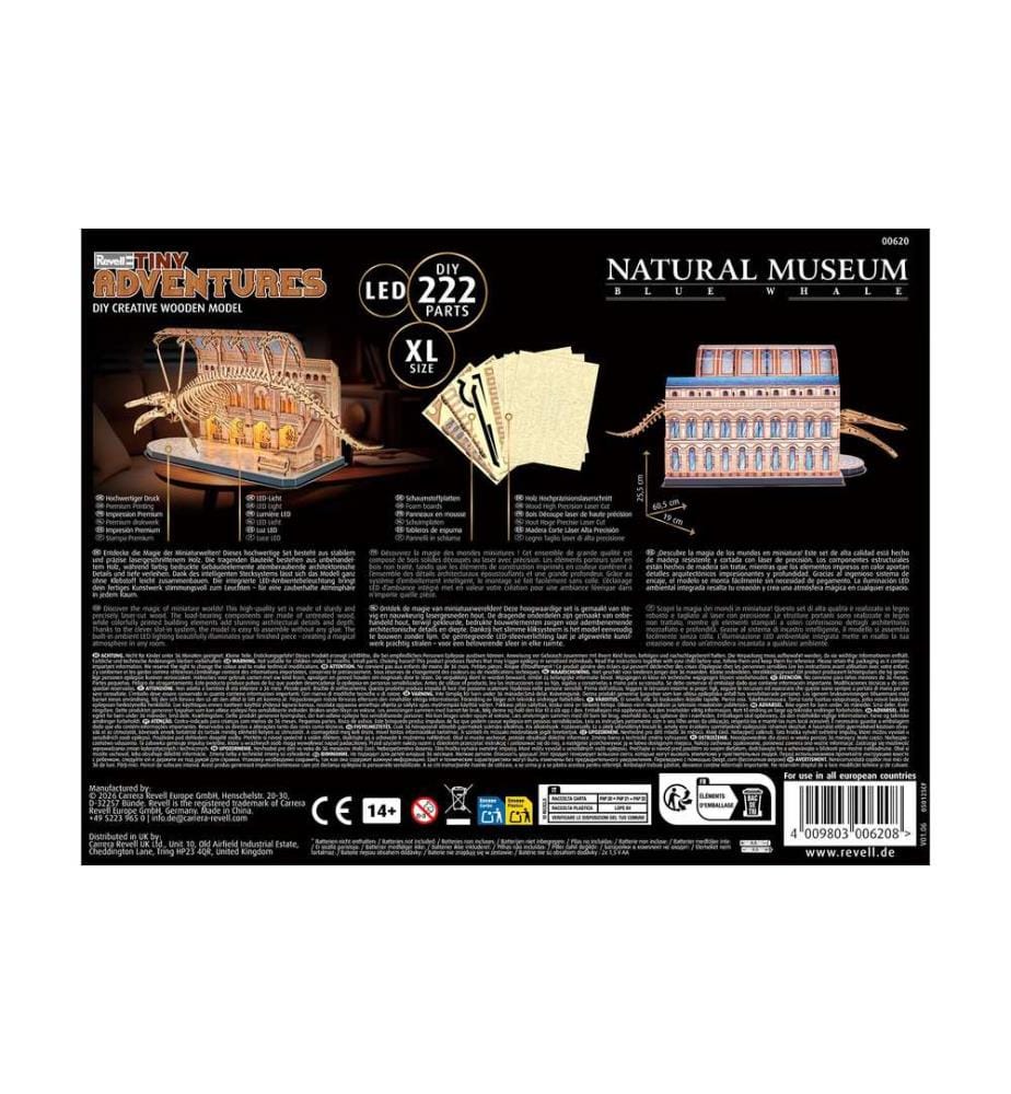 Revell - Tiny Adventures - Musée naturel de la baleine bleue Miniature, bois
