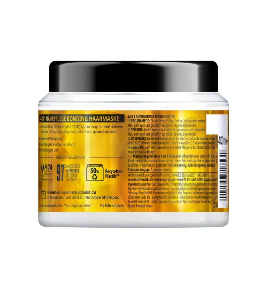 Schwarzkopf GLISS - Haarmaske Oil Nutritive 400 ml