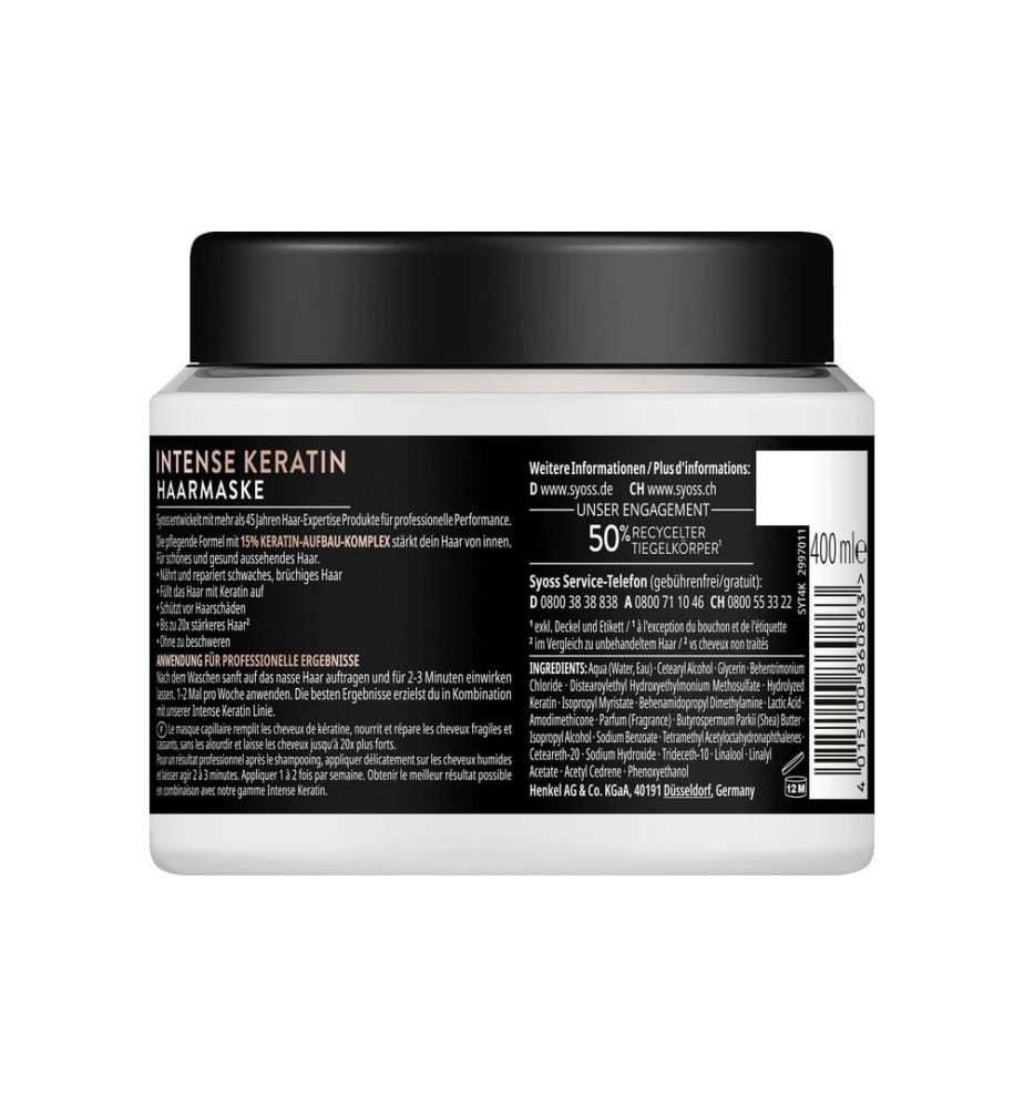 Syoss - Masque capillaire Intense Keratin 400 ml