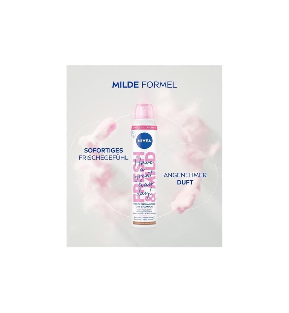 NIVEA - Shampoing sec     cheveux bruns et moyennement bruns 200 ml