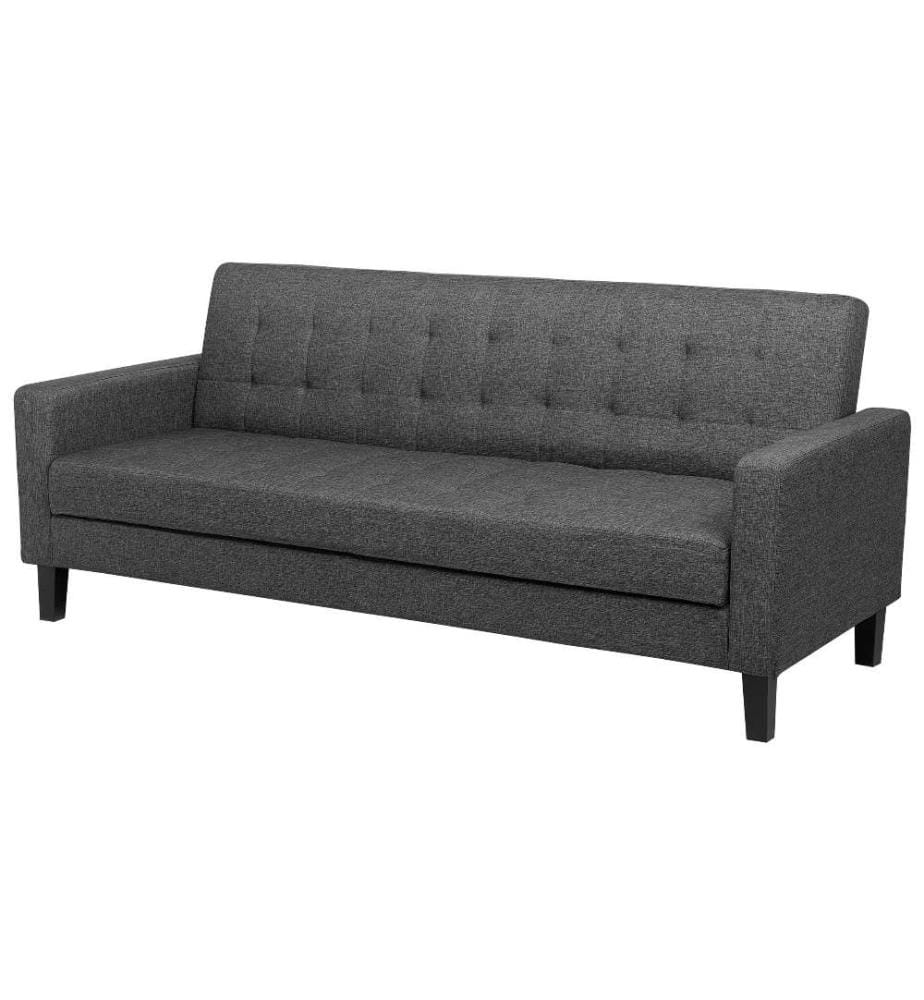 Schlafsofa 3-Sitzer VEHKOO Stoff Dunkelgrau