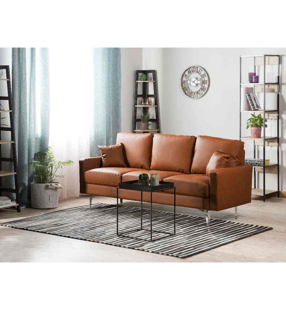 Sofa 3-Sitzer GAVLE Kunstleder Goldbraun
