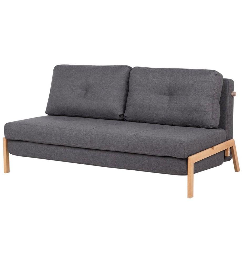 Schlafsofa 2-Sitzer EDLAND Stoff Dunkelgrau