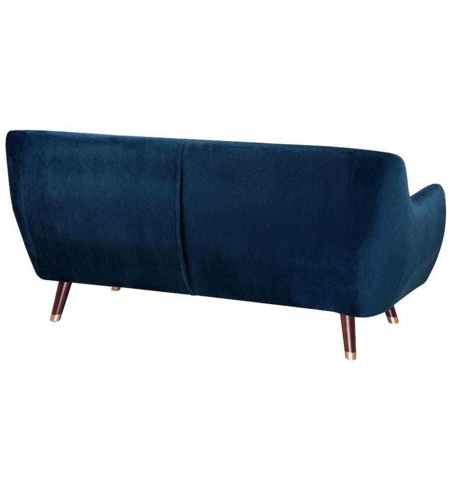 Sofa 3-Sitzer BODO Samtstoff Marineblau