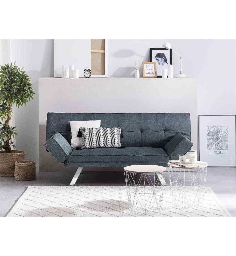 Schlafsofa 3-Sitzer BRISTOL Stoff Dunkelblau