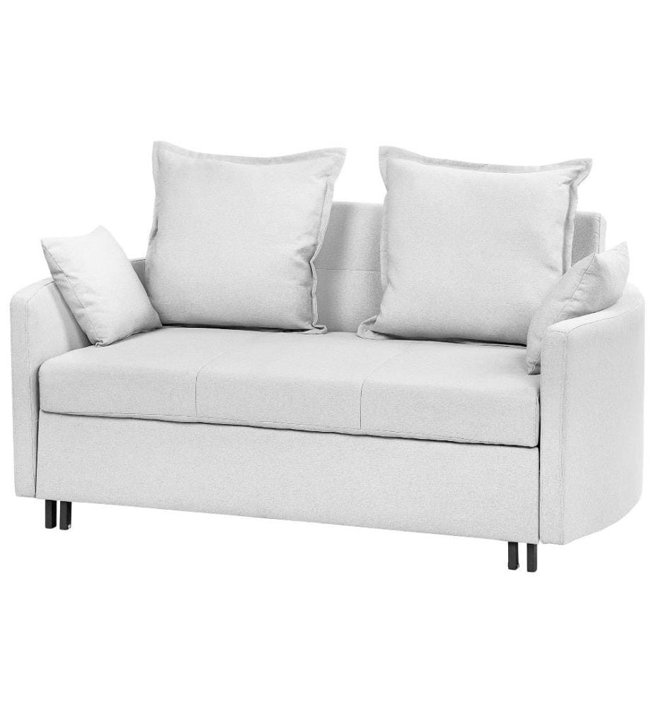 Divano letto 2 posti HOVIN Tessuto Grigio chiaro