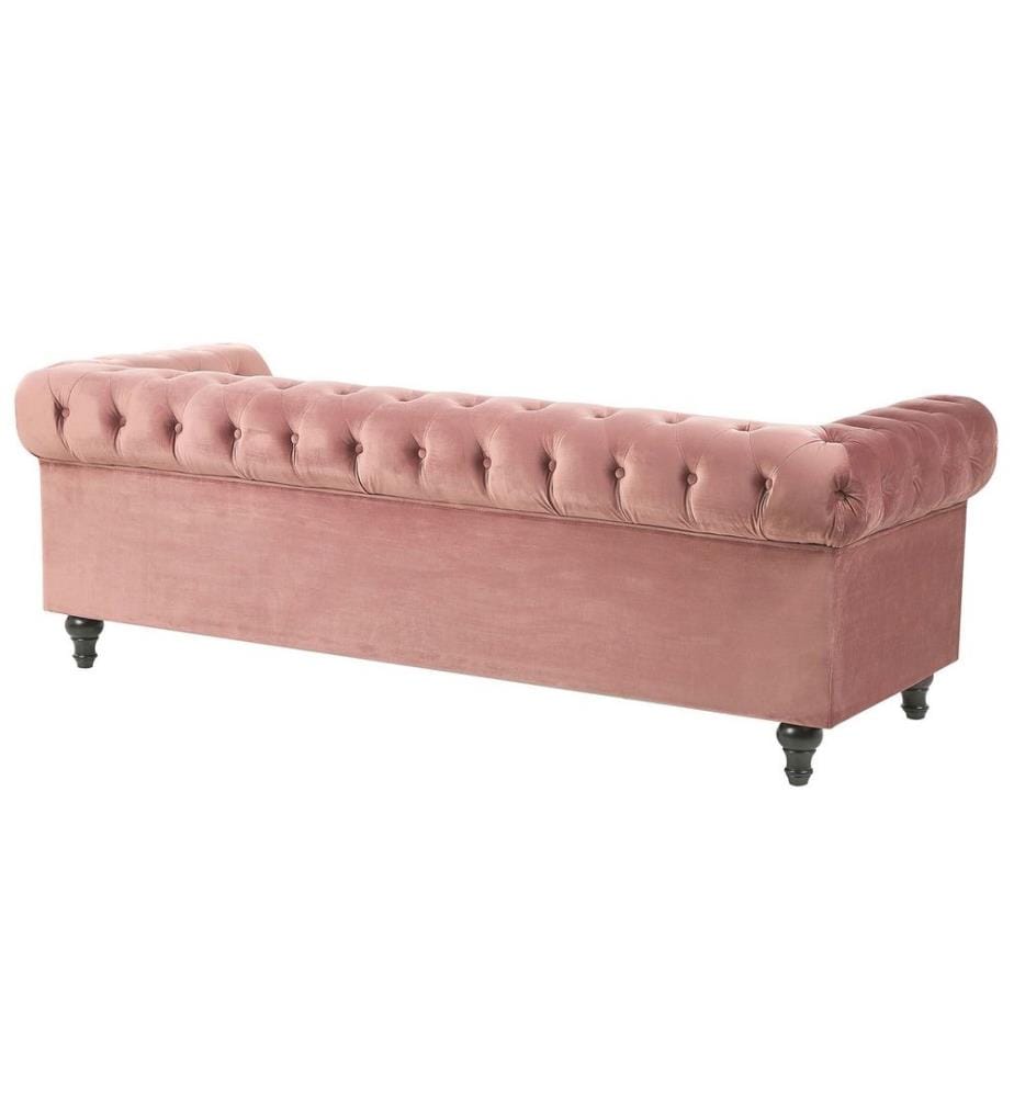 Divano 3 posti CHESTERFIELD Velluto Rosa
