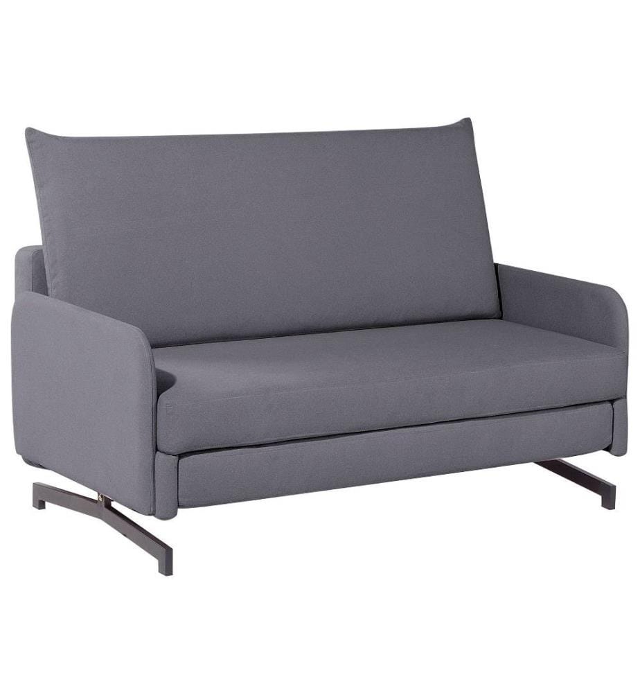 Schlafsofa 2-Sitzer BELFAST Stoff Grau
