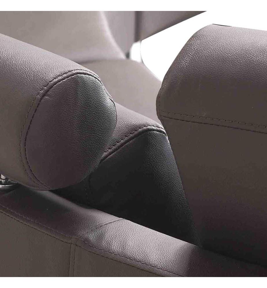 Halbrundes Sofa 7-Sitzer ROTUNDE Echtleder Braun