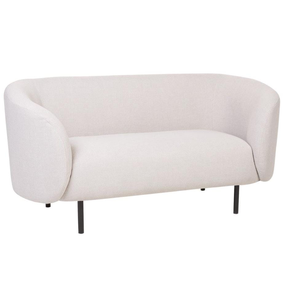 Sofa 2-Sitzer LOEN Stoff Hellbeige